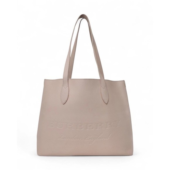Burberry Large Logo Shopper In Pink Grained - vintage - Picture 1 of 1
